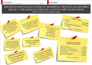 Iniciativas socialistas en Montellano. Junta de Andalucia y Diputacion de Sevilla
